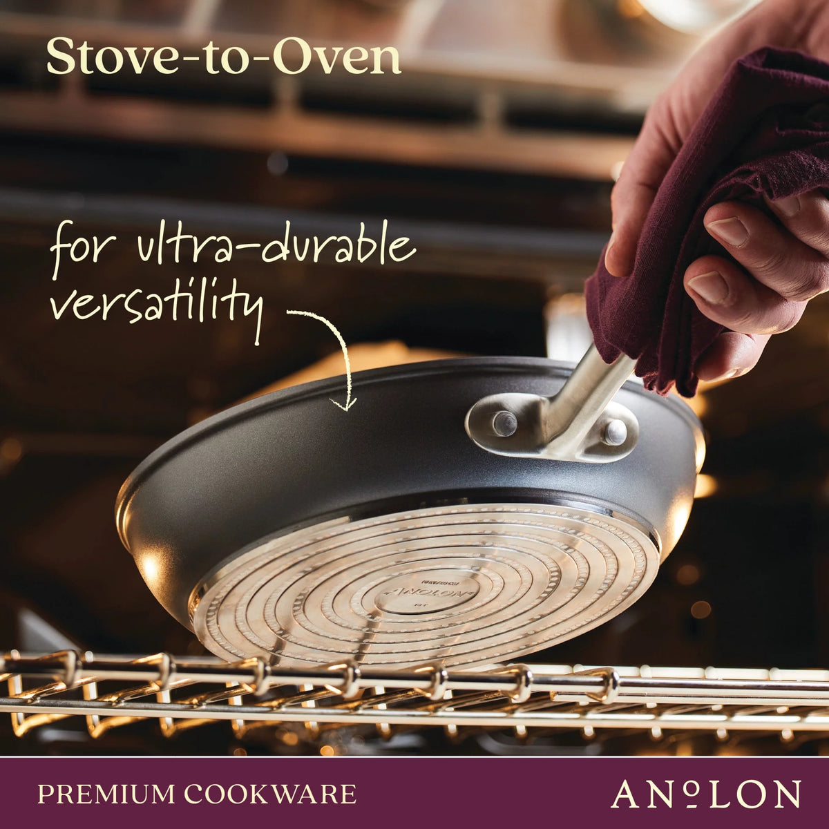 2 Piece Hard-Anodized Nonstick Frying Pan Set X478199