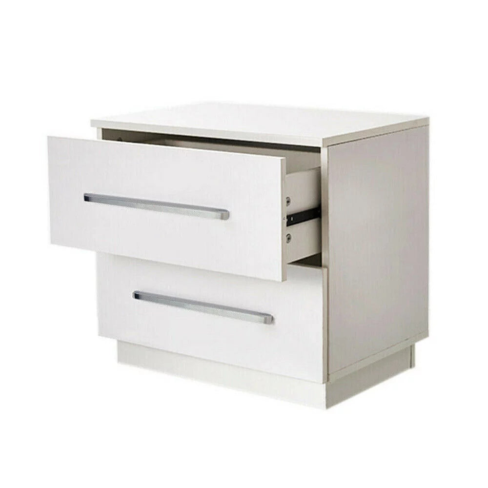 Modern High Gloss 2 Drawer Nightstand X4227
