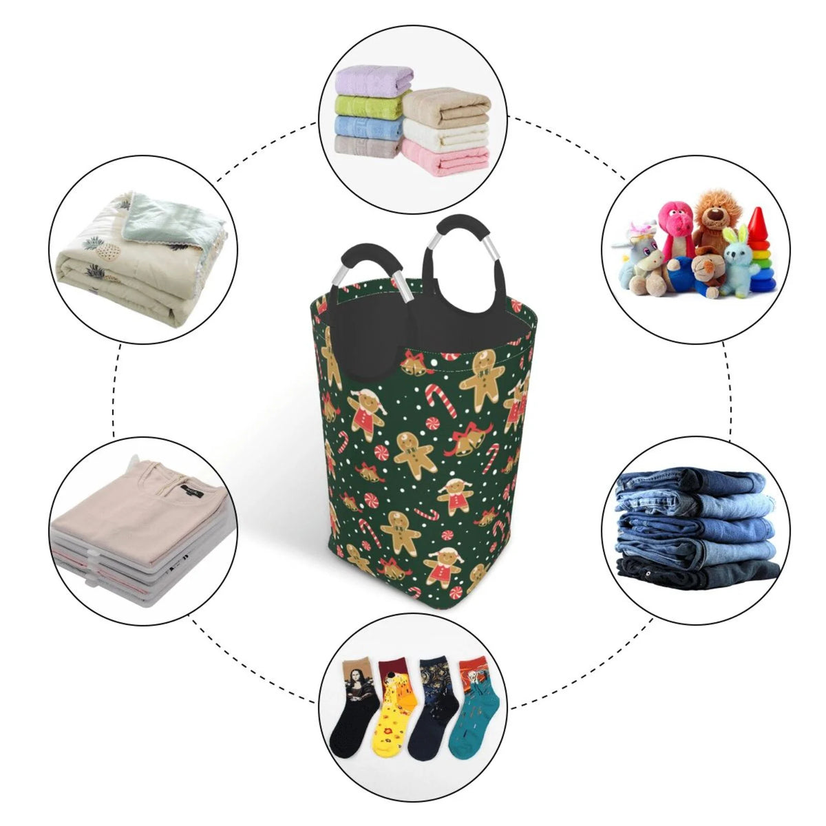 Collapsible Laundry Basket Hamper Q586774