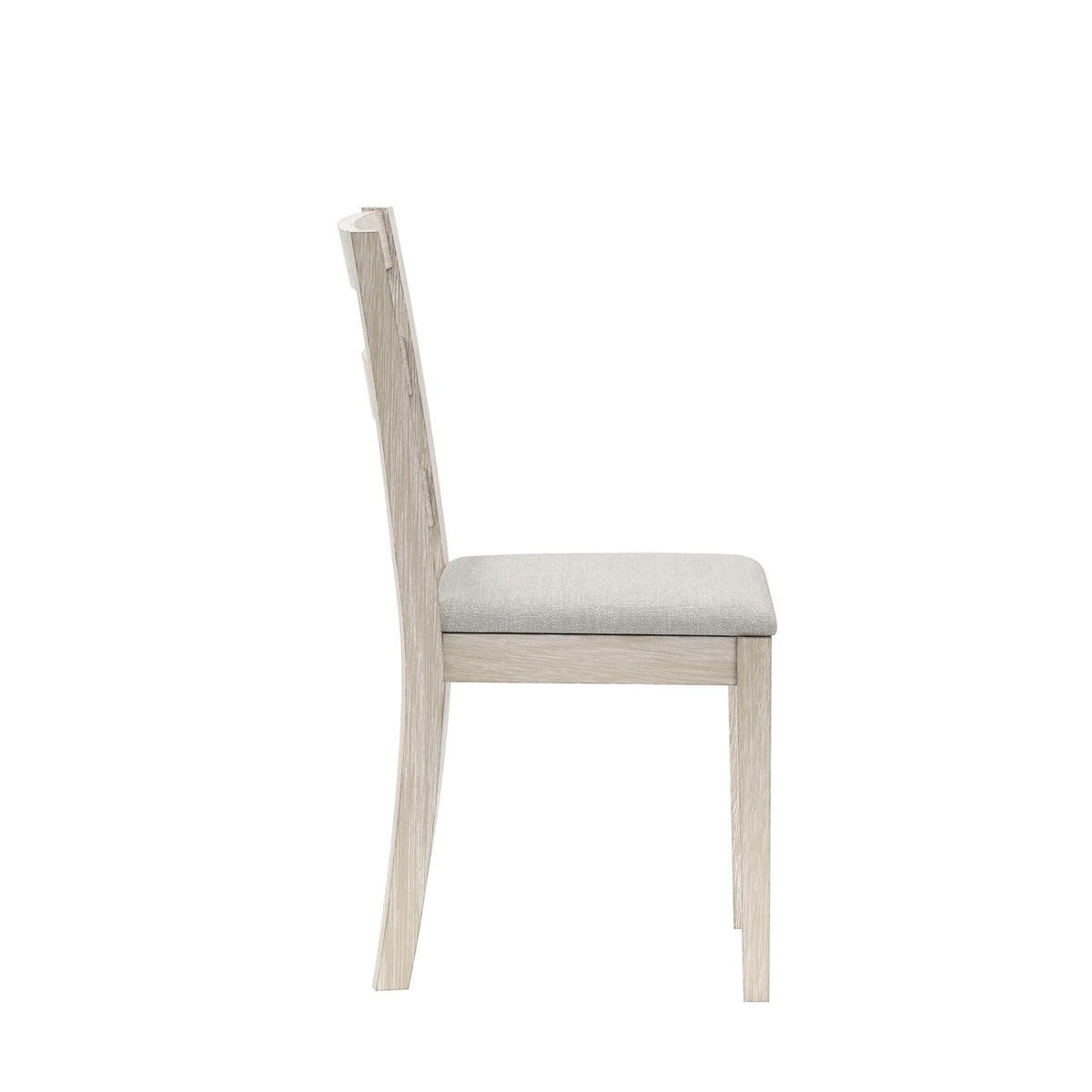 White Wood Ladder Back Dining Chair Set of 2 C671