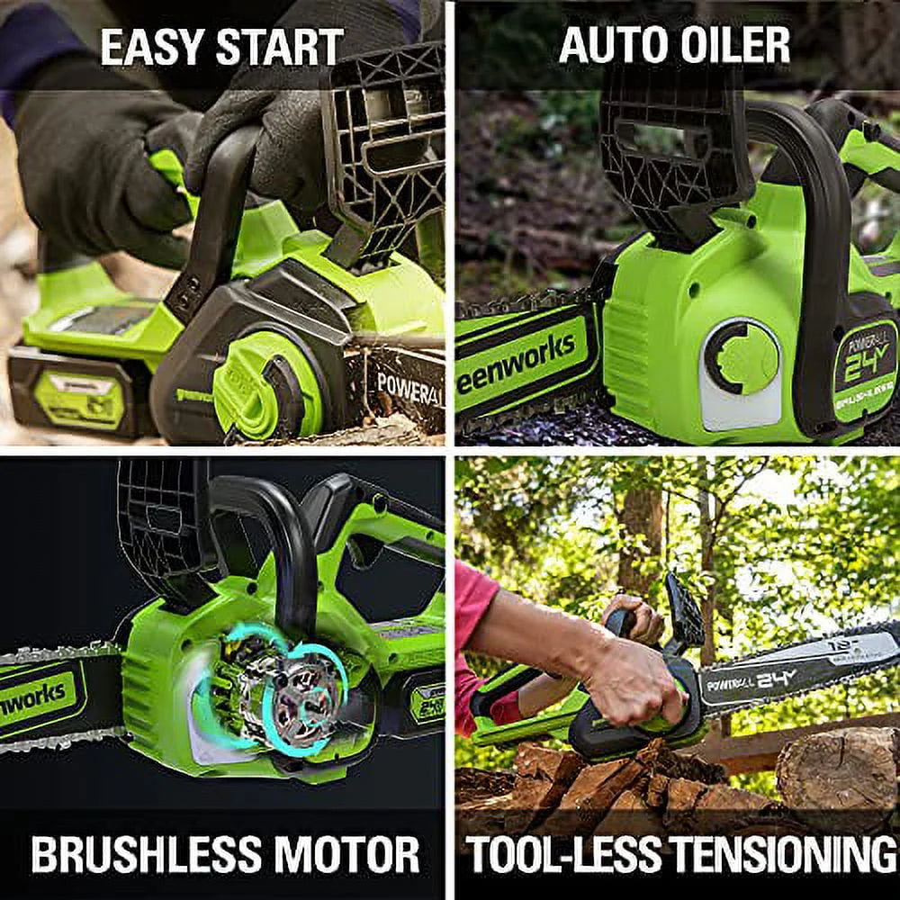 24V 12-inch Brushless Chainsaw with Battery and Charger P5165