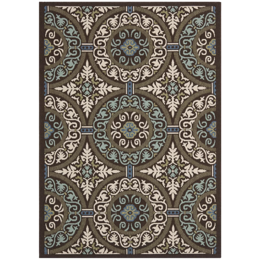 6'7" x 9'6" Geometric Indoor/Outdoor Area Rug Z761372