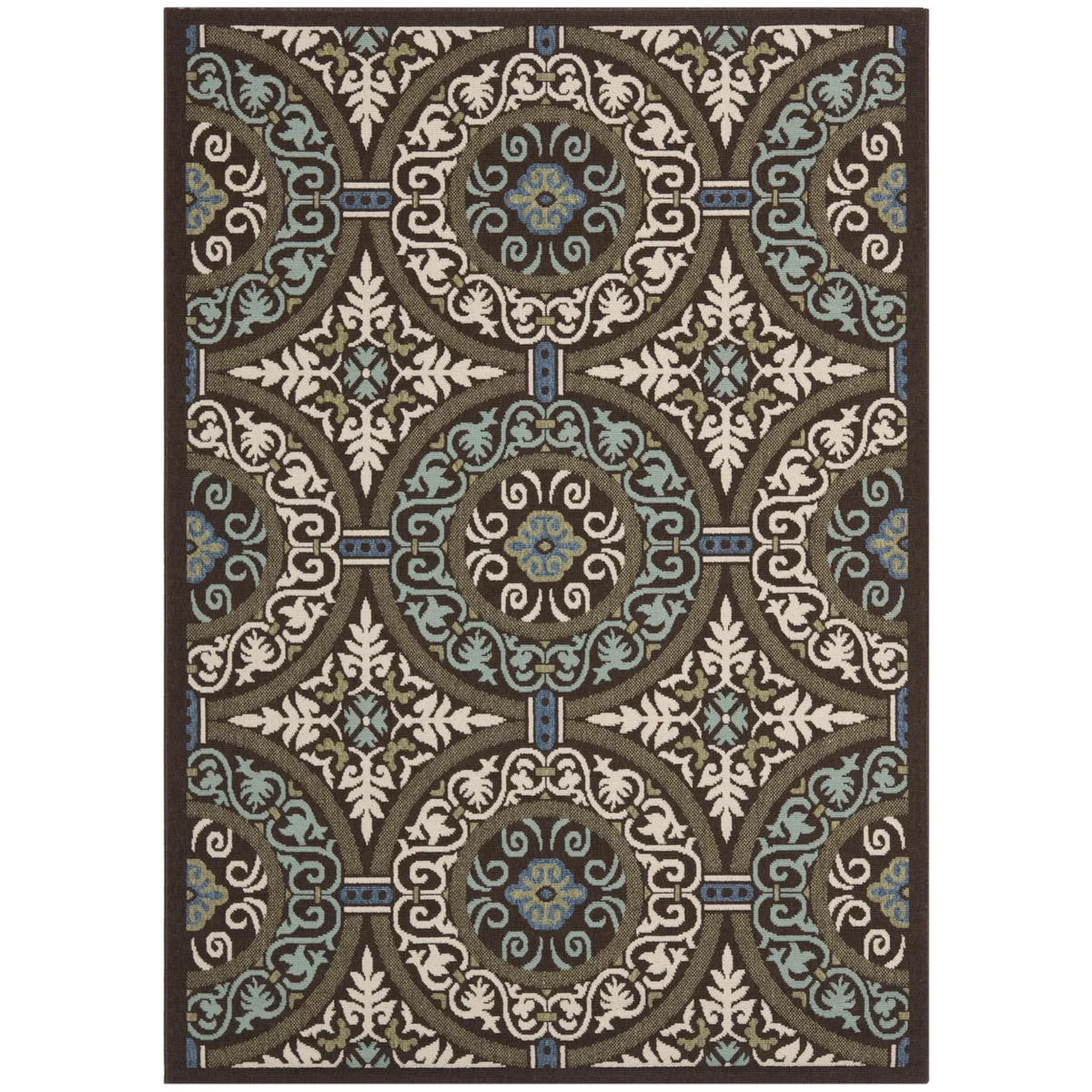 6'7" x 9'6" Geometric Indoor/Outdoor Area Rug Z761372