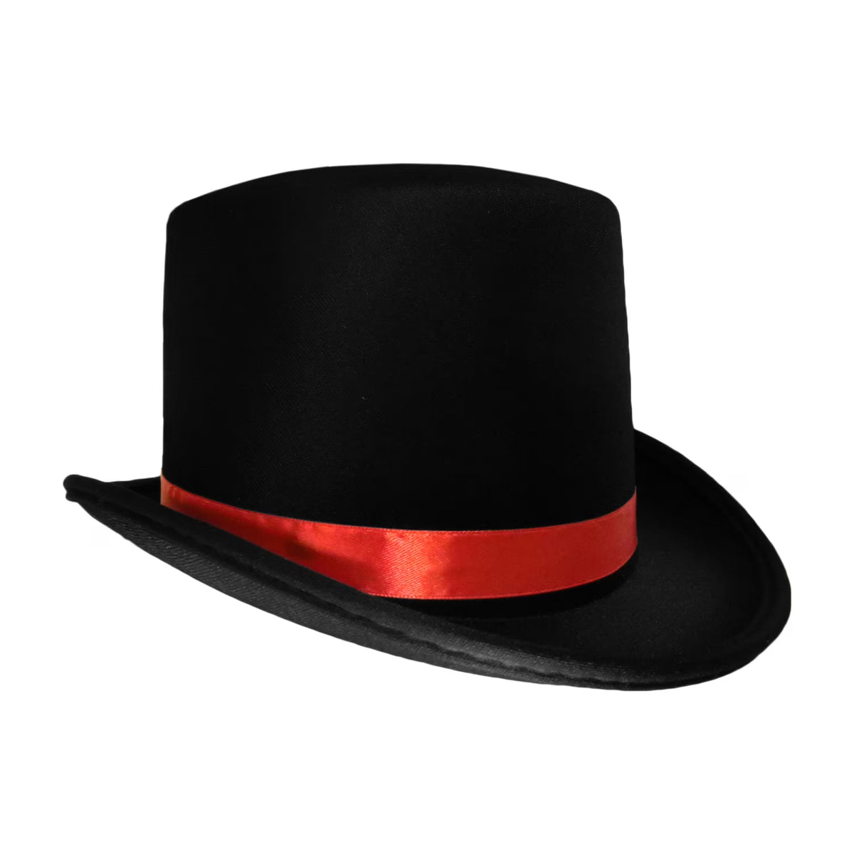 Black Top Hat with Red Band Costume D373442