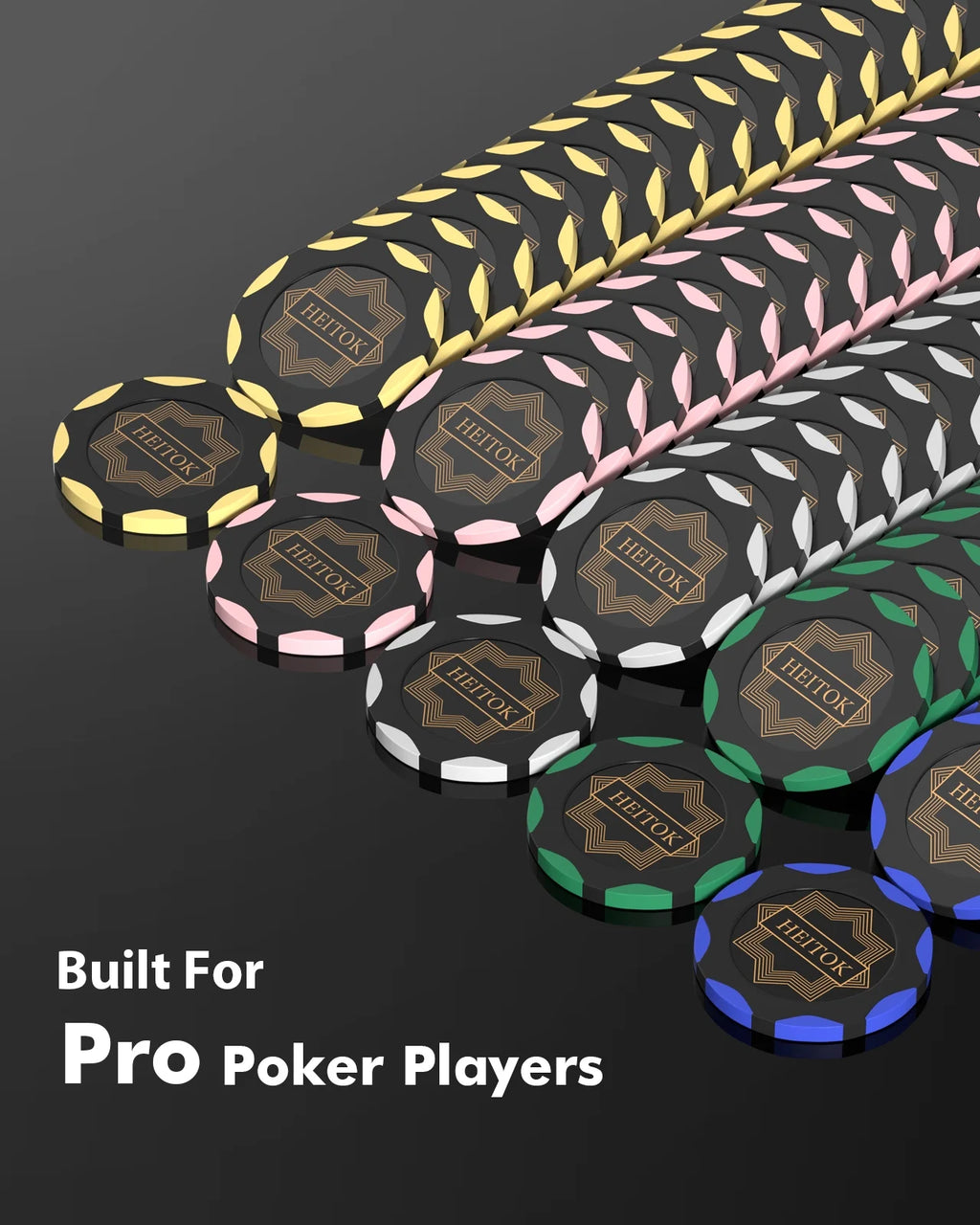 300 PCS 14 Gram Clay Poker Chips Set with Carrying Case Q819556