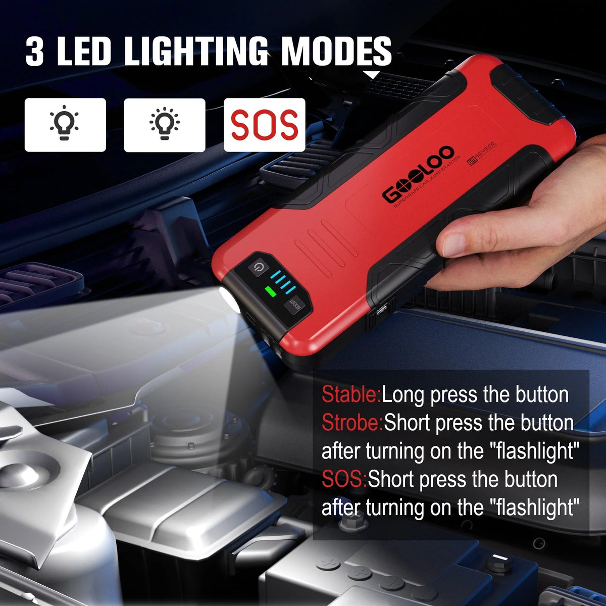 Car Battery Jump Starter with USB Quick Charge Z535552