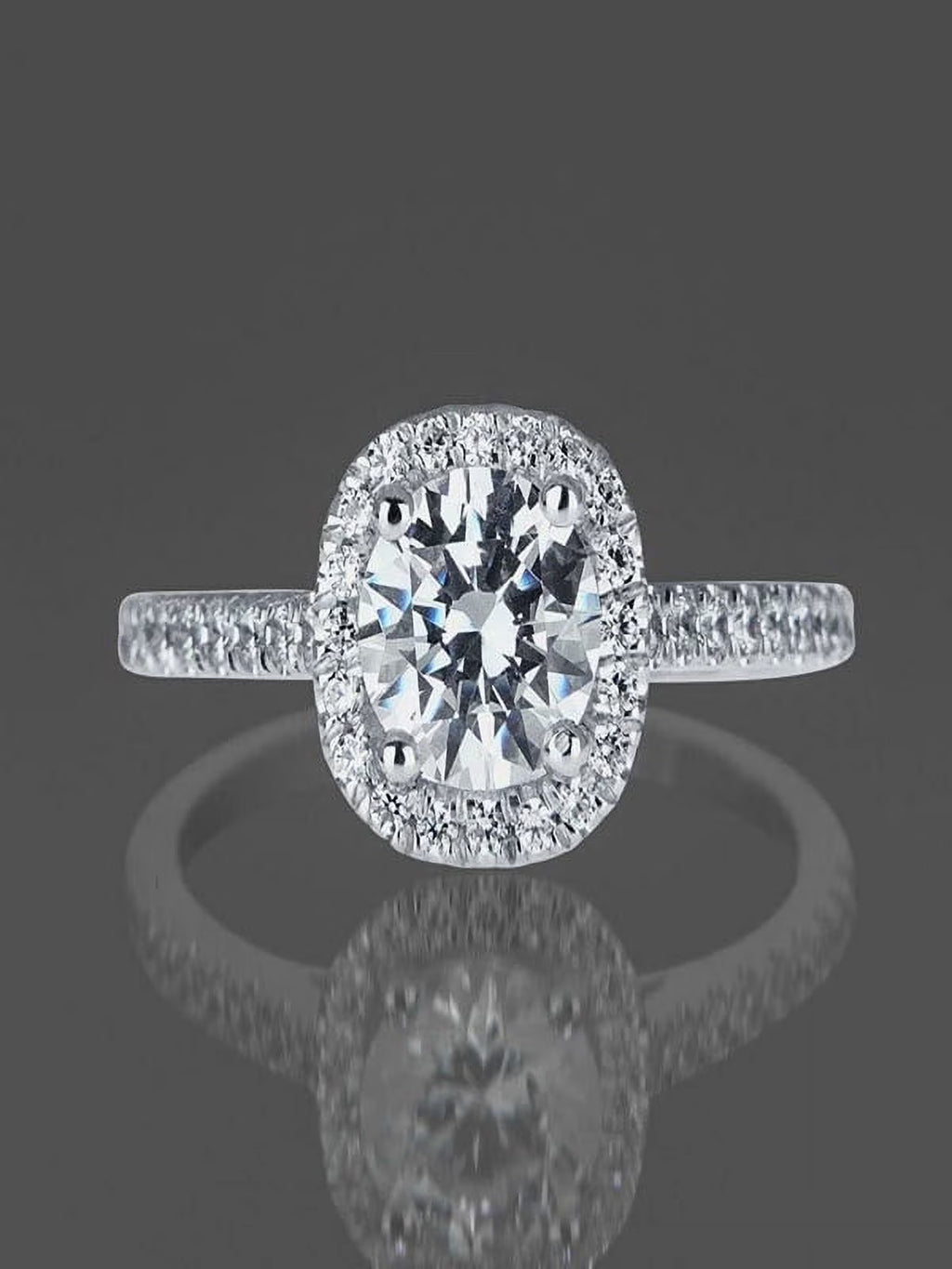 1 Carat Diamond Engagement Ring in 10k White Gold K1161