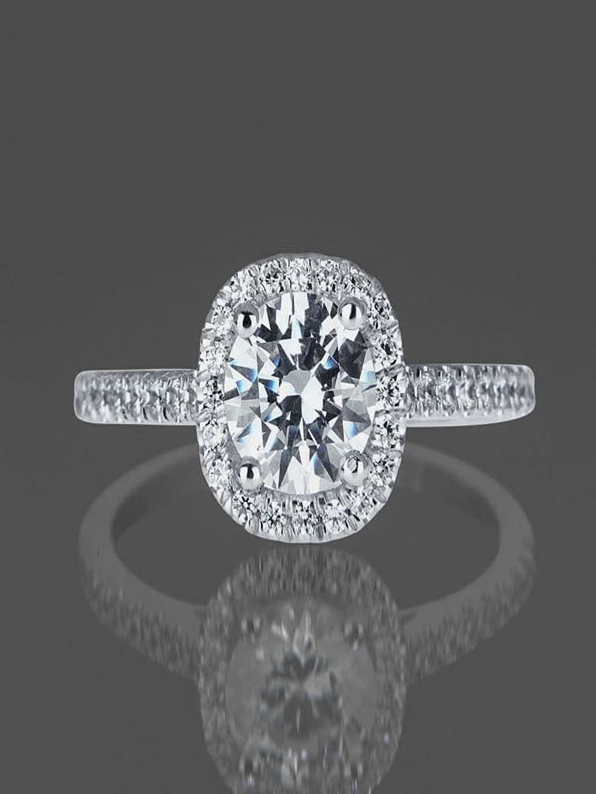 1 Carat Diamond Engagement Ring in 10k White Gold K1161
