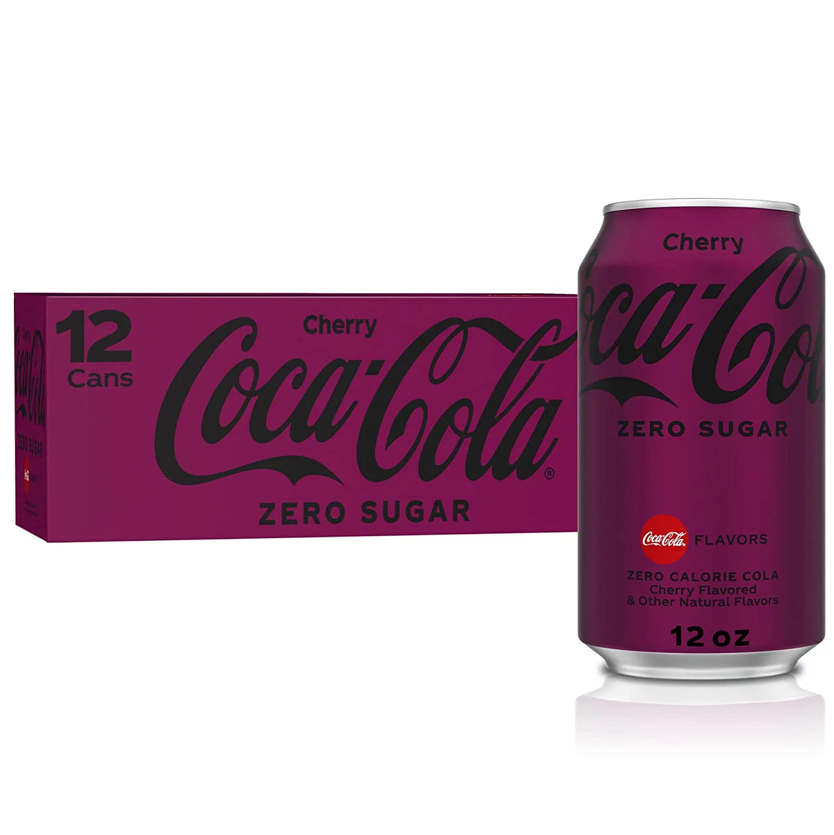Cherry Zero Sugar Soda 12oz Cans 18 Units O778