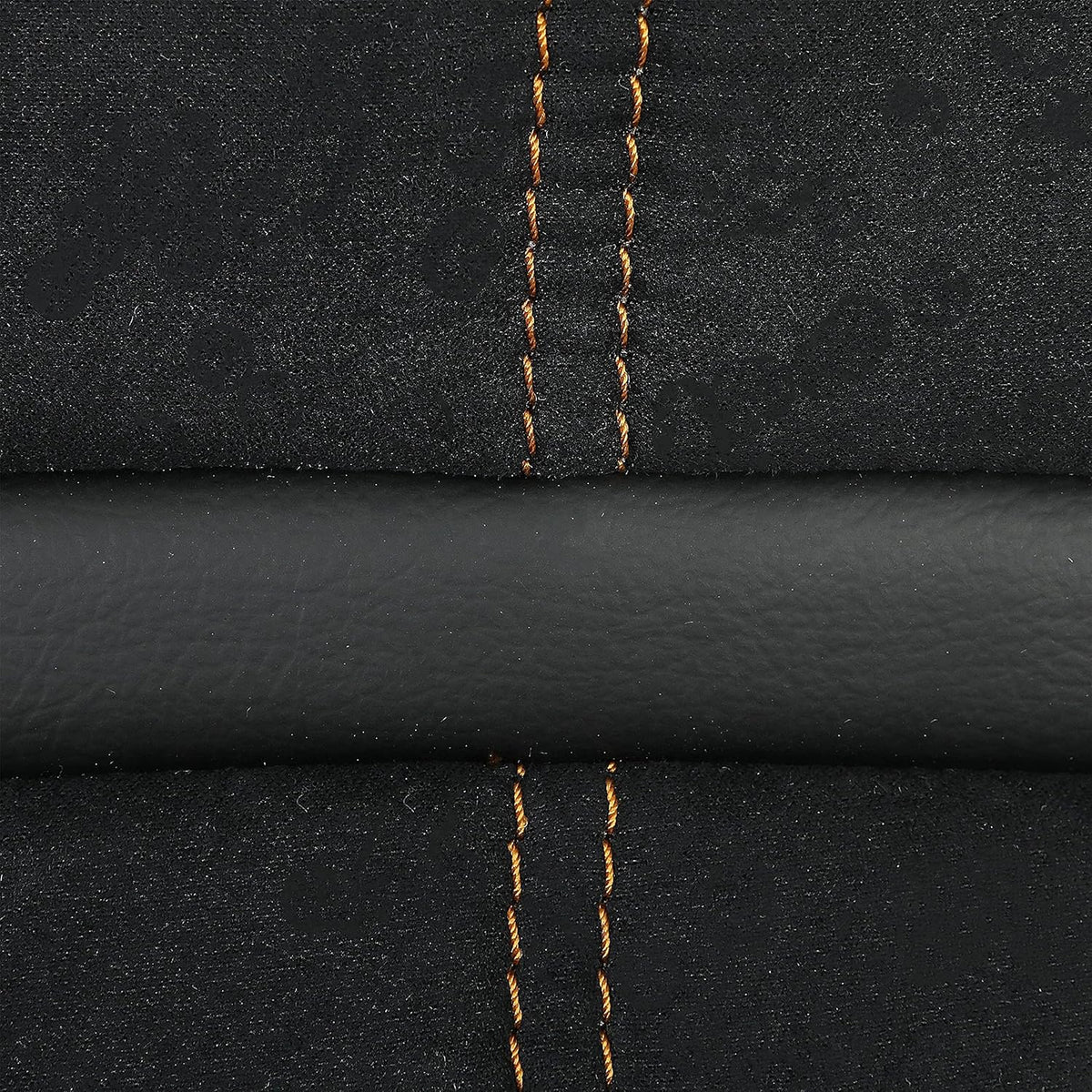 Leather & Cloth Seat Covers Set, Black, Driver & Passenger Side H1311