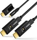 Fiber Optic HDMI Cable 150 Feet 4K 60Hz 18Gbps High Speed with Dual Micro HDMI and Standard HDMI Connector V286