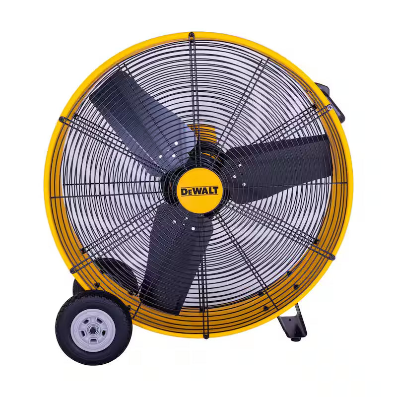 Yellow 3 Speed Drum Fan R1606
