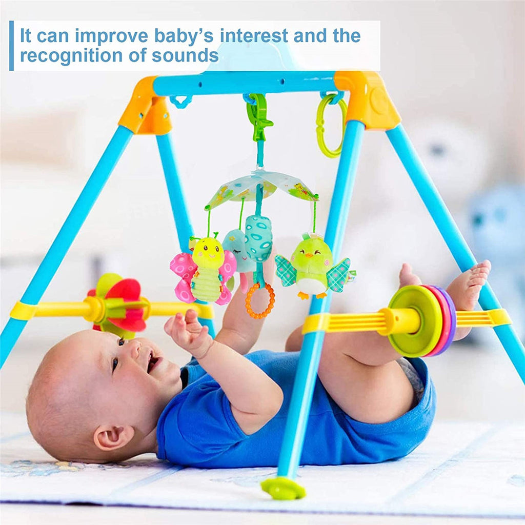 Baby Car Seat Clip On Stroller Toy With Birds And Hanging Rattle Sensory Activity Toy T33033
