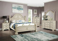 Antique White Solid Wood 4pc King Size Bedroom Set Y4670