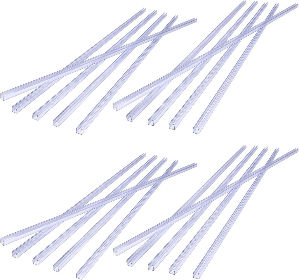20Pcs Clear PVC Channel Mounting Holder for 9/16" LED Neon Flex Strip Light T87147