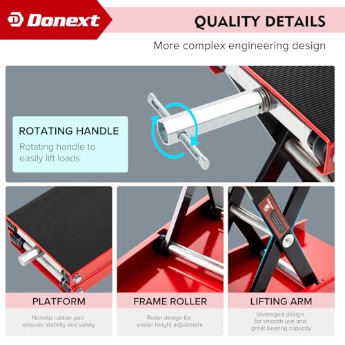 Red 1200 LB Motorcycle Lift Scissor Jack P41640