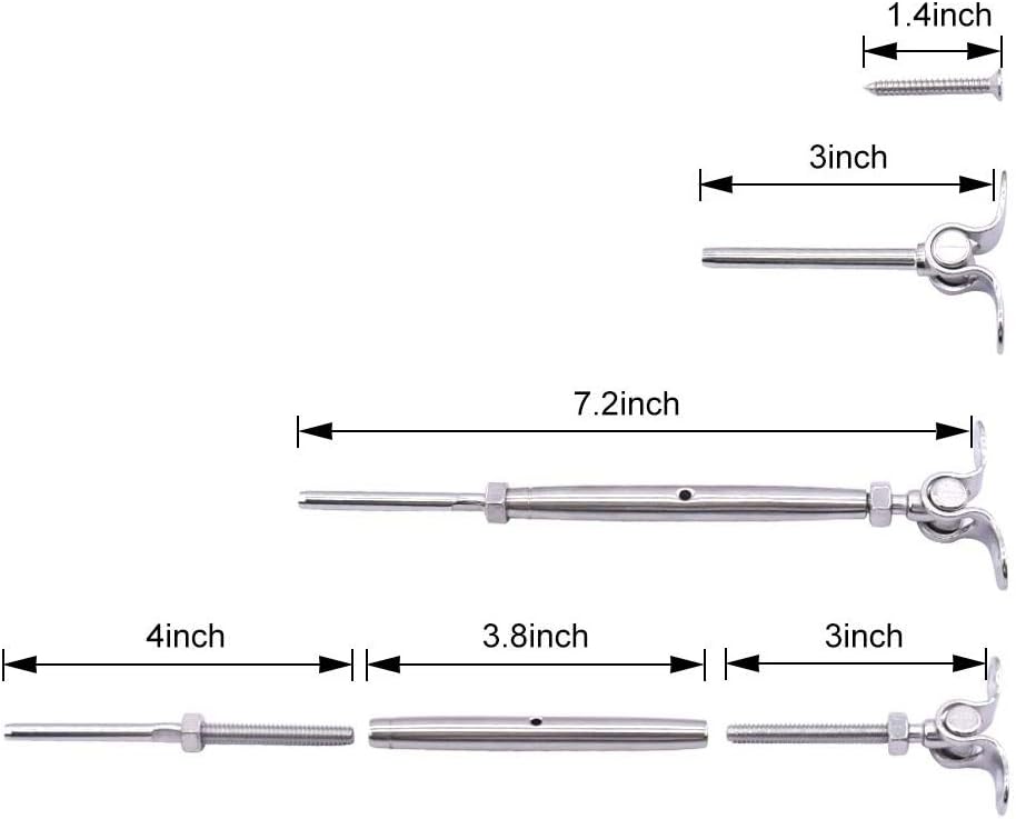 12 Pack T316 Stainless Steel Cable Railing Kits Q28092