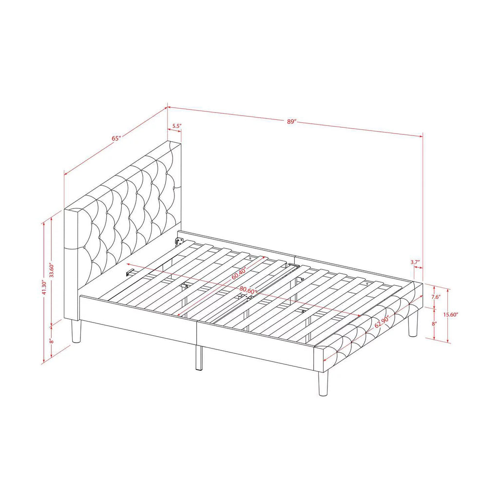 2-Piece Wood Queen Bedroom Set U919173