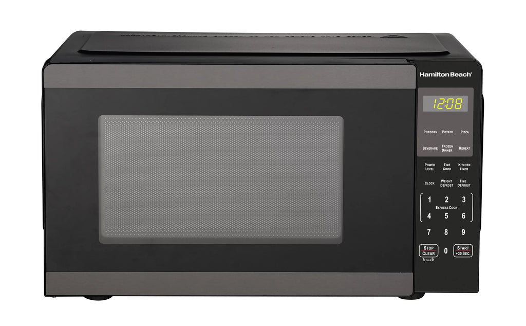 0.9 Cu ft 900 Watts Black Stainless Steel Microwave Oven S855810