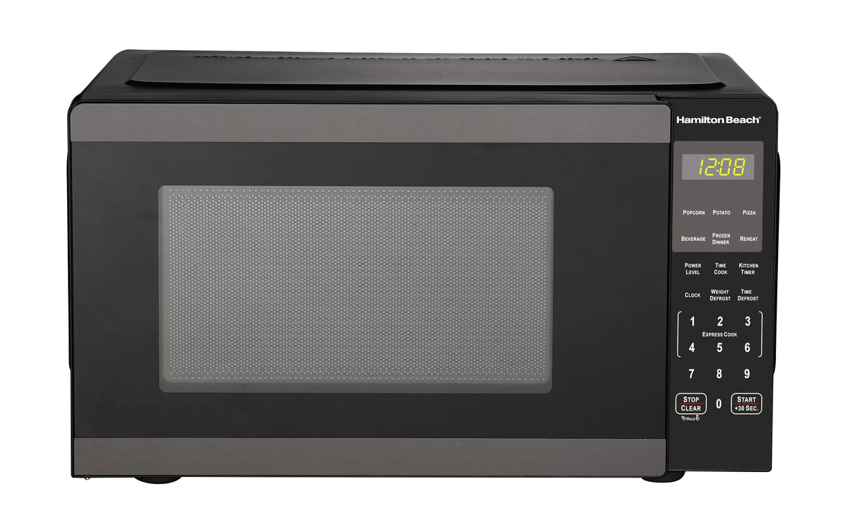 0.9 Cu ft 900 Watts Black Stainless Steel Microwave Oven S855810