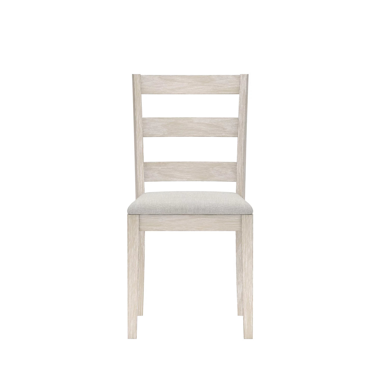 White Wood Ladder Back Dining Chair Set of 2 C671