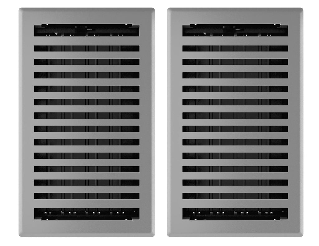 Grey Granite Metal Rectangular Air Floor Register 2 Pack Q780582