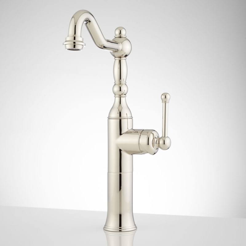 Polished Nickel Single Hole Vessel Bathroom Faucet O5048