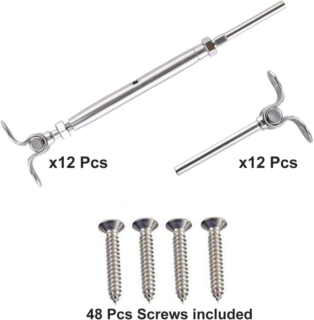 12 Pack T316 Stainless Steel Cable Railing Kits Q28092