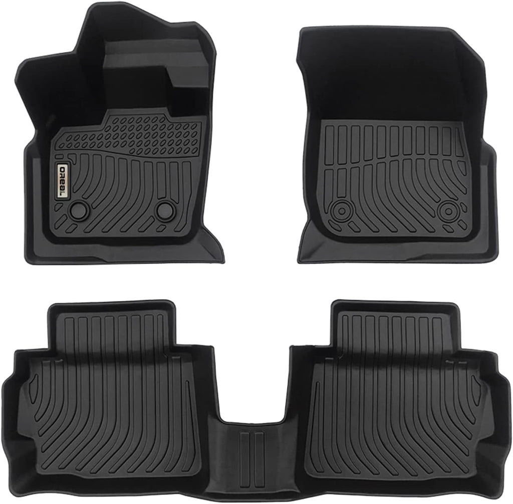 Black Floor Mats Liners for Ford Fusion / Lincoln MKZ 2017 2018 2019 2020 Heavy Duty All Weather Front and Rear Car Carpet P570201