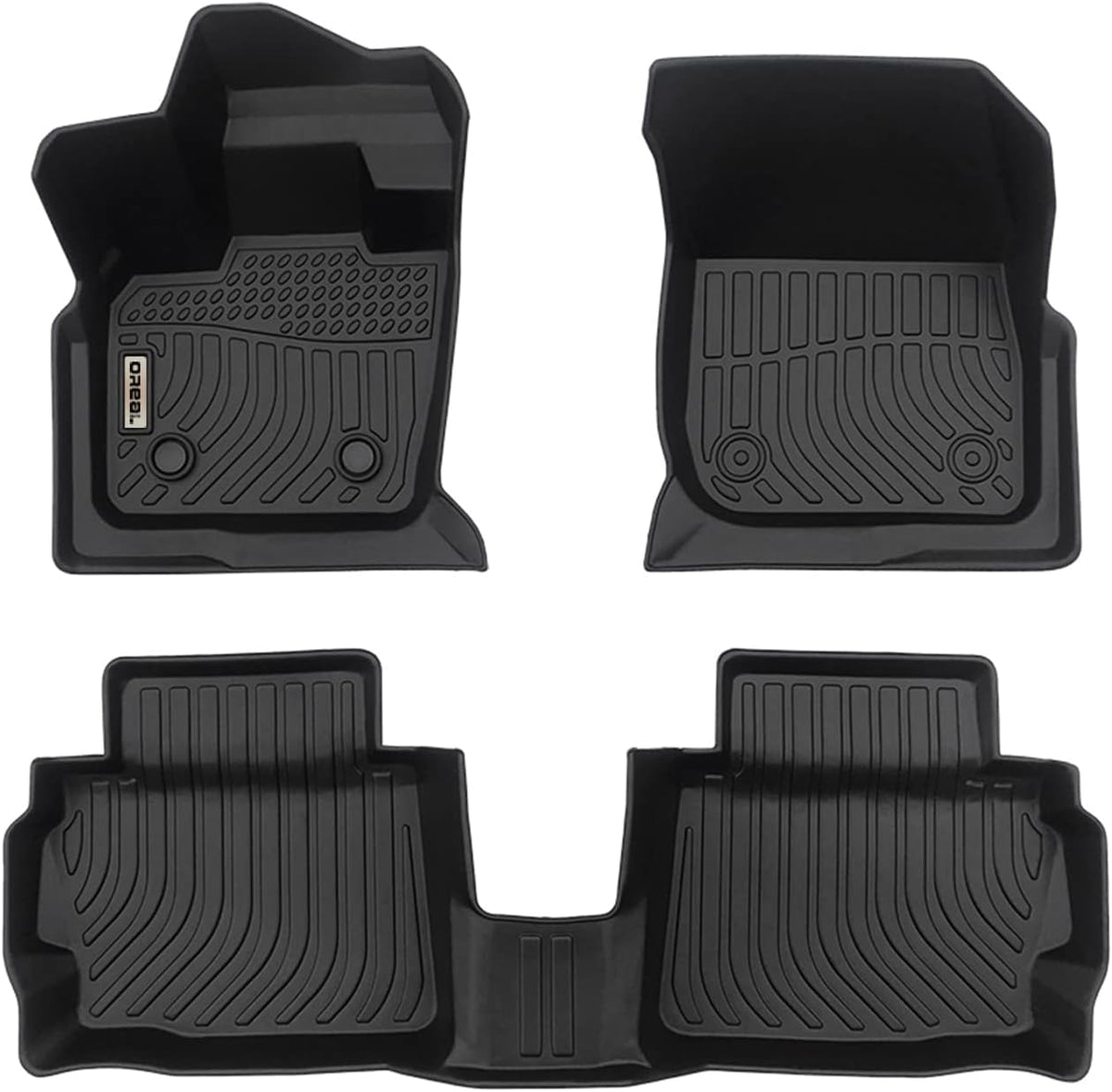 Black Floor Mats Liners for Ford Fusion / Lincoln MKZ 2017 2018 2019 2020 Heavy Duty All Weather Front and Rear Car Carpet P570201