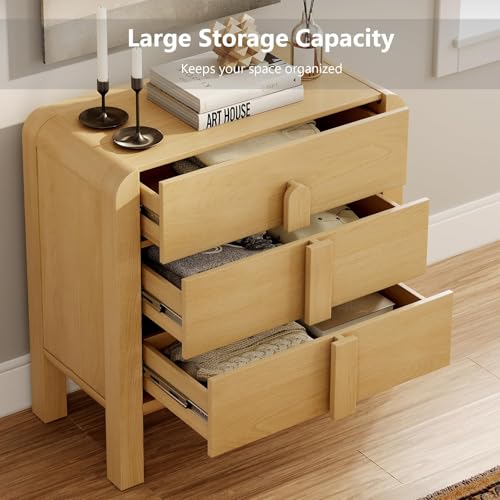 Oak 3 Drawer Wood Dresser Z5147