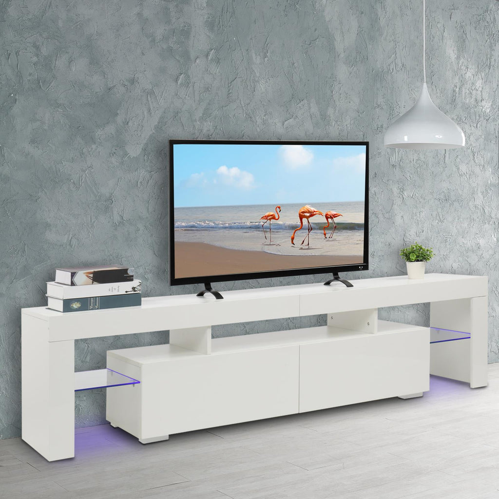 High Gloss TV Stand Cabinet with 2 Storage Drawers X5407