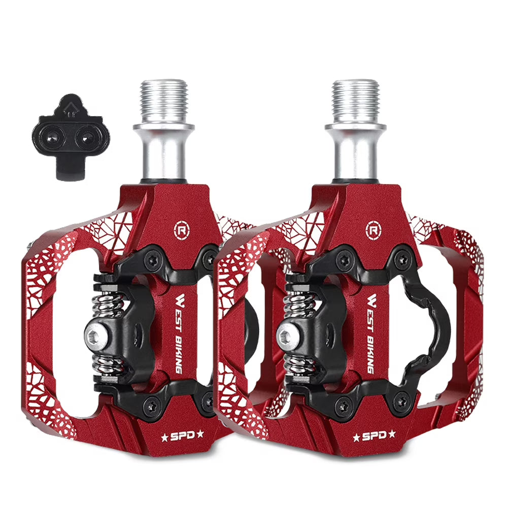 MTB Bike Pedals Dual Platform SPD Clipless Sealed Bearing V9522