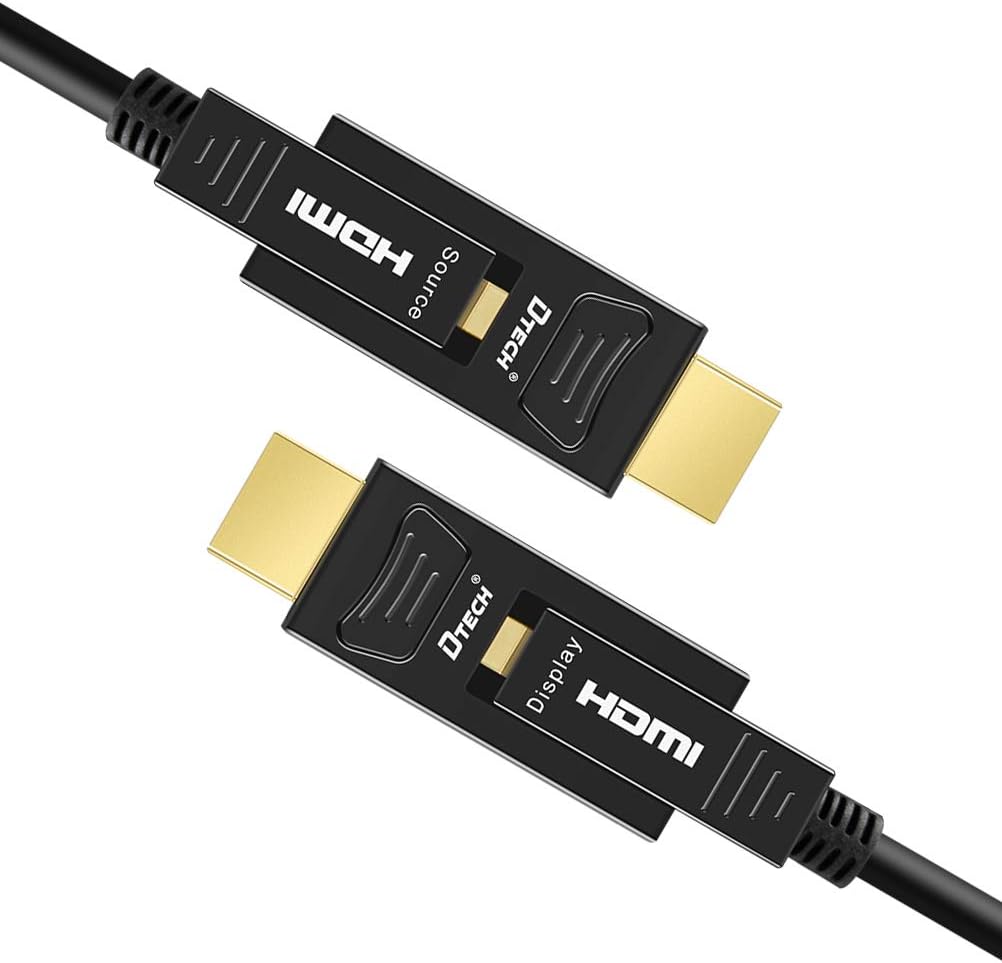 Fiber Optic HDMI Cable 150 Feet 4K 60Hz 18Gbps High Speed with Dual Micro HDMI and Standard HDMI Connector V286