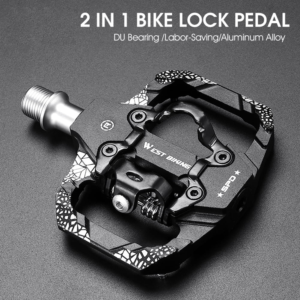 MTB Bike Pedals Dual Platform SPD Clipless Sealed Bearing V9522