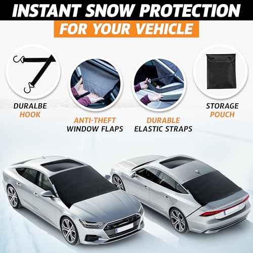 Waterproof Windshield Snow Cover with Side Mirror Covers 2-Pack G79807