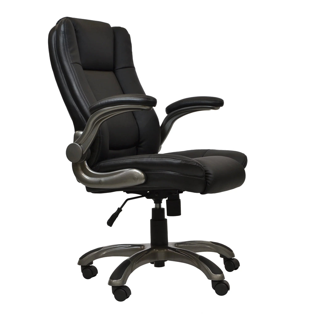 Black Executive Office Chair with Flip-up Arms M823