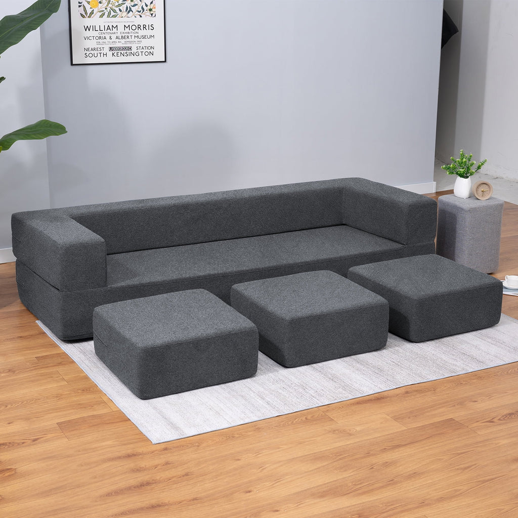 Dark Grey Convertible Sofa Bed P729
