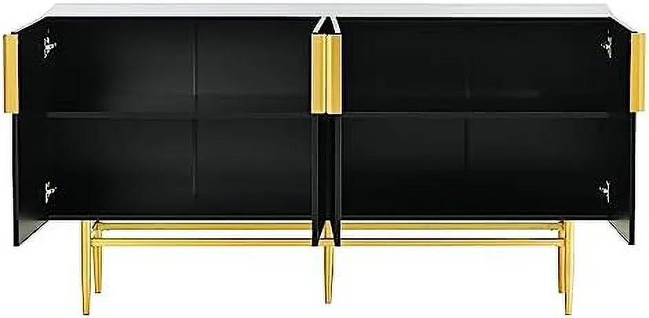 Gray Sideboard Cabinet with Rattan Door Z675