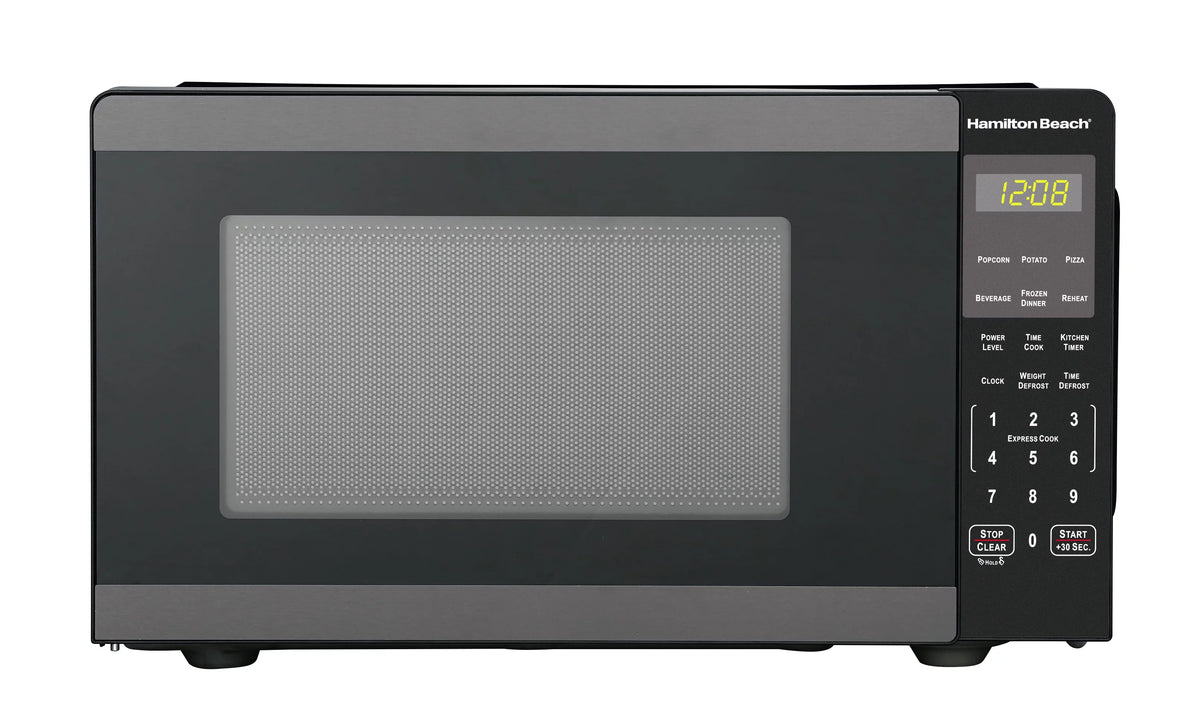 0.9 Cu ft 900 Watts Black Stainless Steel Microwave Oven S855810