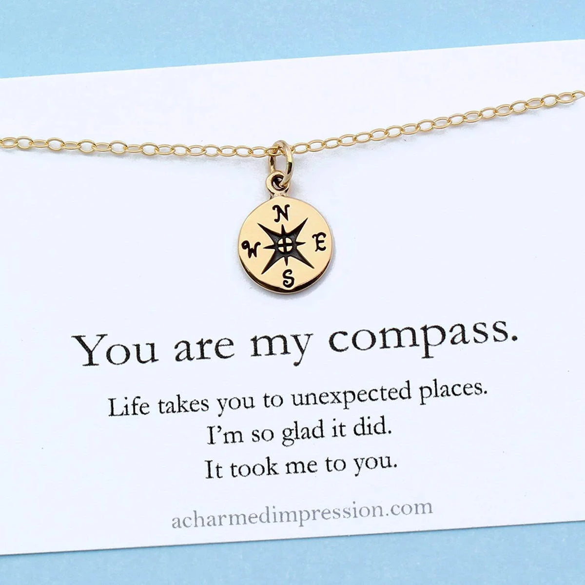 1/2 Inch Gold Charm Necklace C3787
