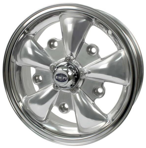 15x22 5-1/2x22 VW Bug 5 Lug Silver 5 Spoke Wheel V62756