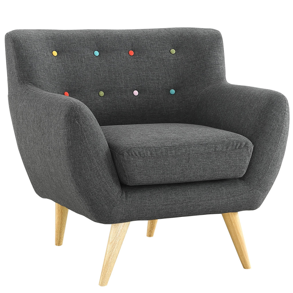 Grey Fabric Three PCS Living Room Set R927
