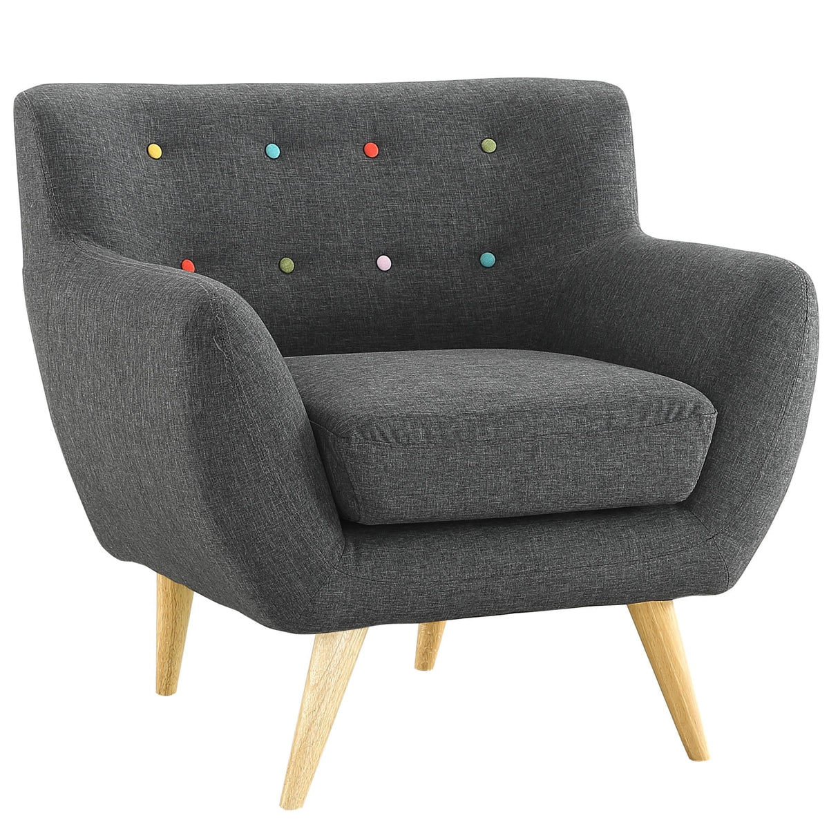 Grey Fabric Three PCS Living Room Set R927