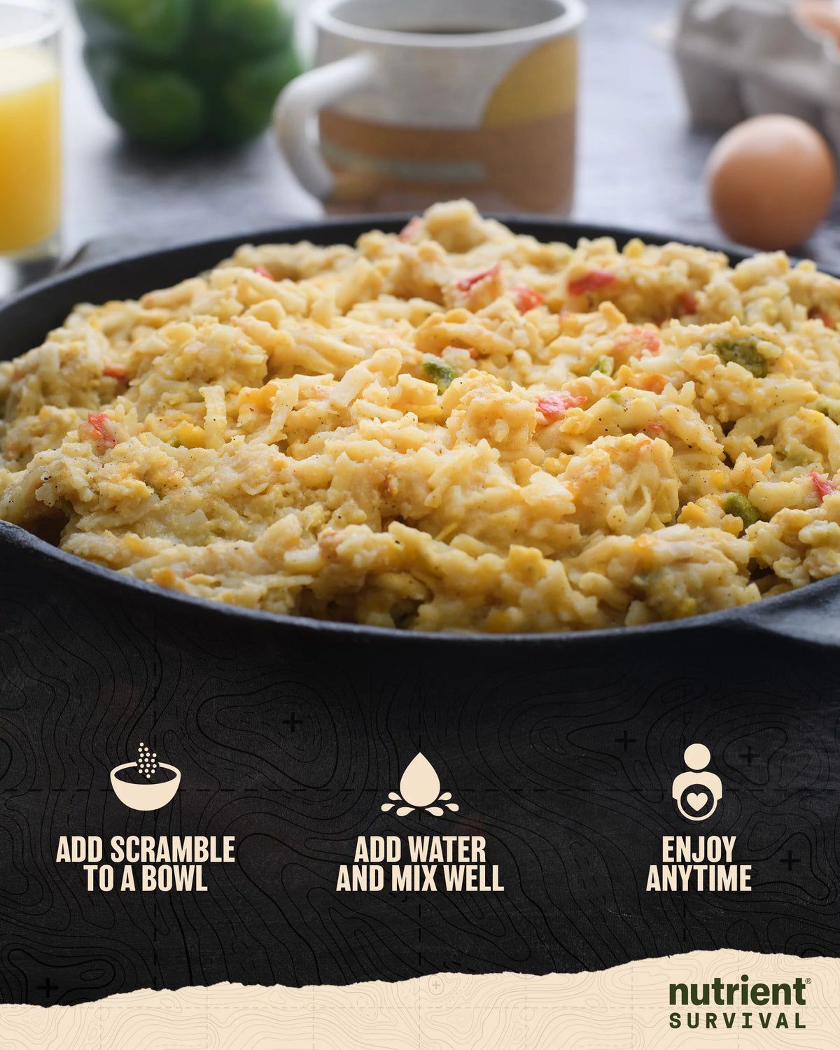 Homestyle Scramble Eggs Freeze Dried Emergency Food 10 Servings P8879