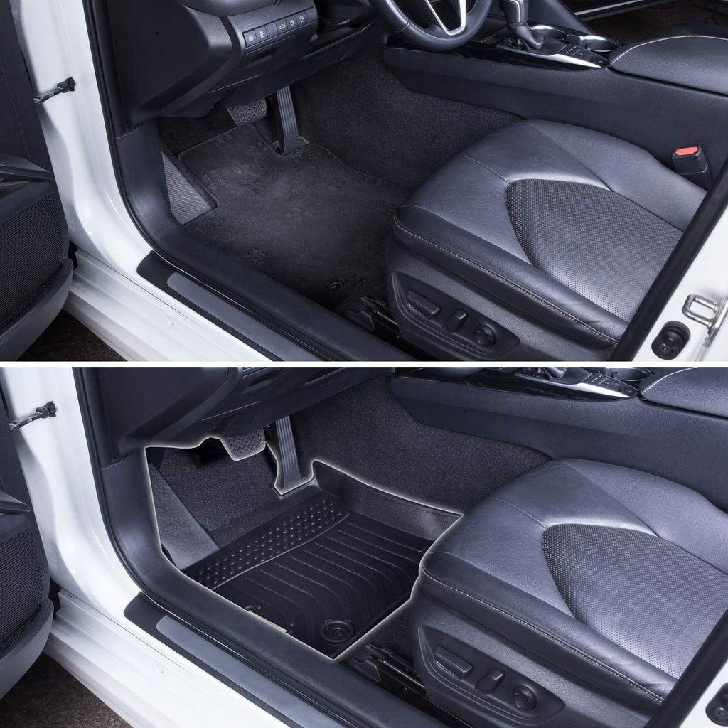 Black Floor Mats Liners for Ford Fusion / Lincoln MKZ 2017 2018 2019 2020 Heavy Duty All Weather Front and Rear Car Carpet P570201
