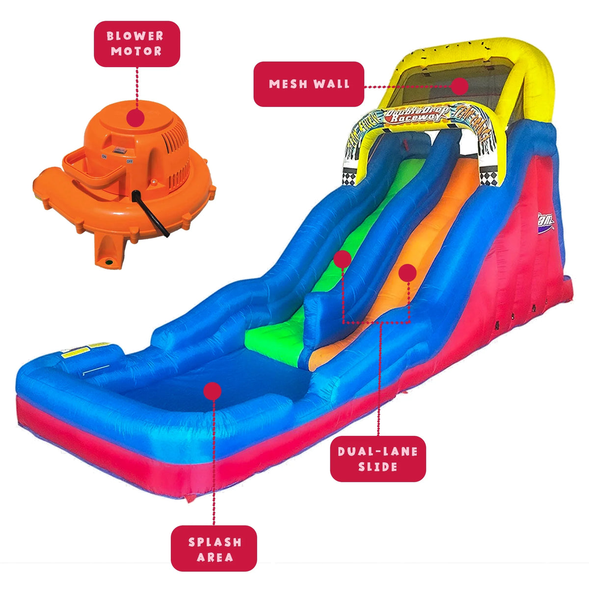 Double Drop 2 Lane Inflatable Water Slide U899213