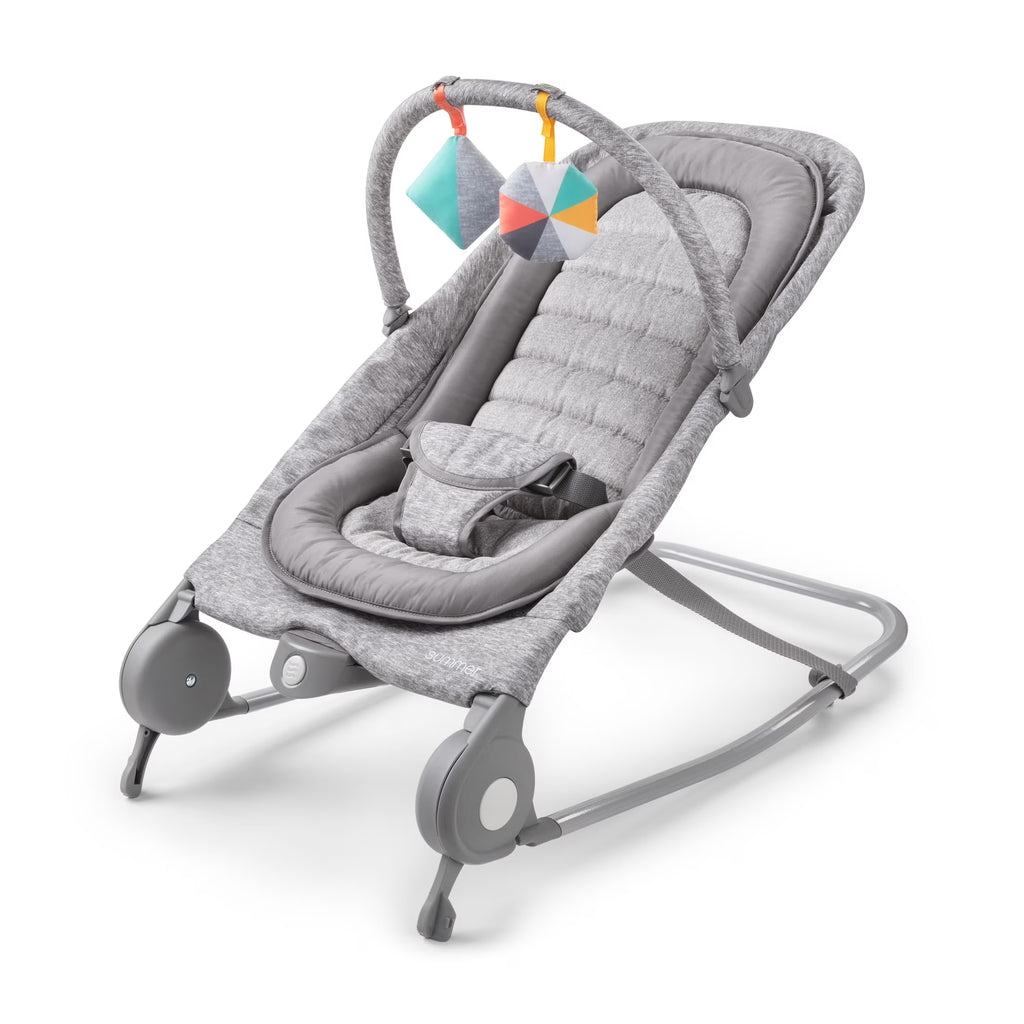 2-in-1 Baby Bouncer & Rocker, Light Gray Tweed V159522