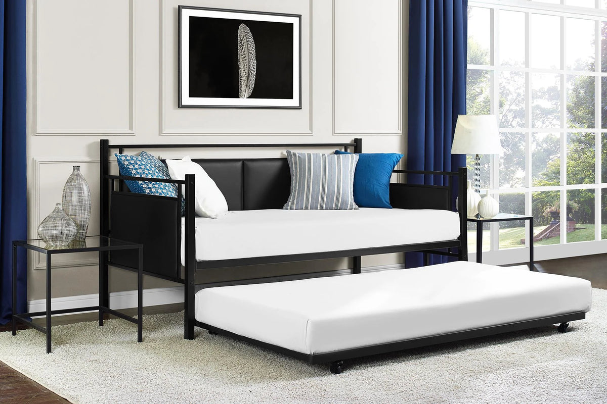Twin Metal and Upholstered Daybed with Trundle P620