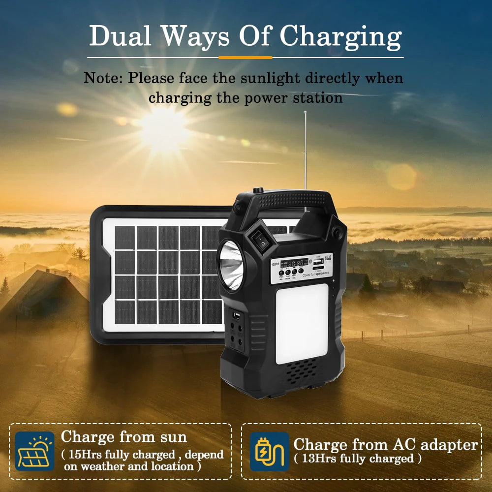 Portable Power Station with LED Display, Flashlights & 3 Camp Lamps E820